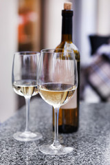 Wine tasting in bar