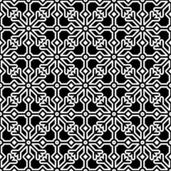 Abstract black and white geometric seamless pattern