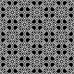 Foto auf Glas Abstract black and white geometric seamless pattern © buia_gatta