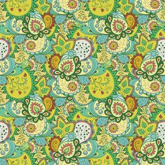 Seamless abstract floral pattern, background.