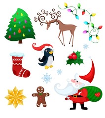 vector christmas set