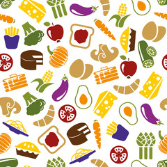 vegetarian meals seamless pattern