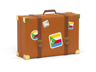 Suitcase with flag of comoros