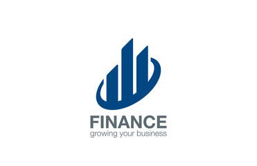 Stock Exchange Finance logo design. Real Estate Logotype