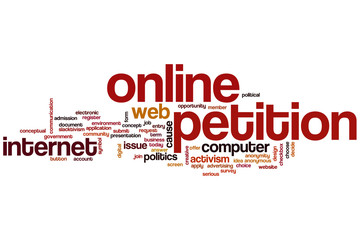 Online petition word cloud