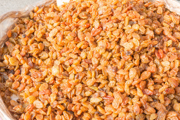 Diet healthy food - Dried raisin inside a bowl