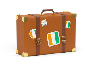 Suitcase with flag of cote d'Ivoire