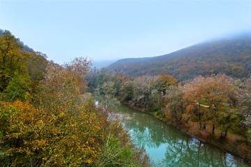Fototapeta na wymiar The river in the mountains