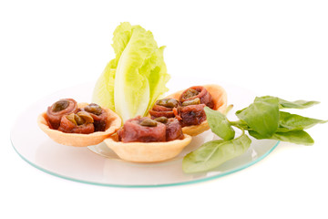 Anchovies in pastries