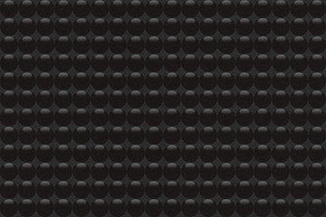 Black metal background with black balls