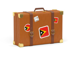 Suitcase with flag of east timor