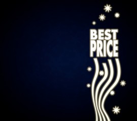 a best price background with stars