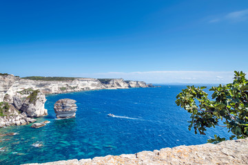 The White cliffs of Bonifacio views from the citadel, Bonifacio