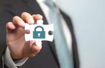 Sicherheit - Schloss - Puzzleteil
