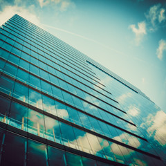 Fototapeta na wymiar glass wall of skyscraper. Buildings abstract