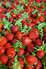 Seamless texture of juicy strawberries