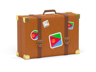 Suitcase with flag of eritrea
