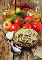 stewed pork liver in a bowl