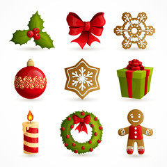Christmas icons set