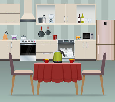 Kitchen Interior Poster