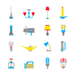 Flashlight and Lamps Icons