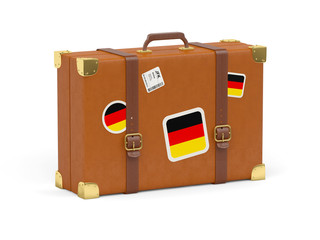 Suitcase with flag of germany