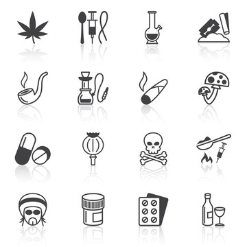 Drugs icons black