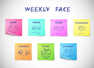 Weekly calendar stickers