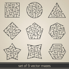 Maze labyrinth set