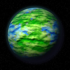illustration of green planet