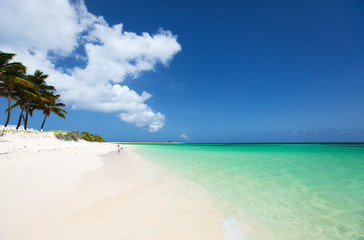 Beautiful tropical beach at Caribbean