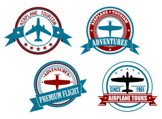 Airplane tours and adventures badges