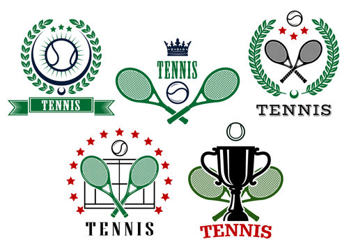 Assorted tennis tournament symbols