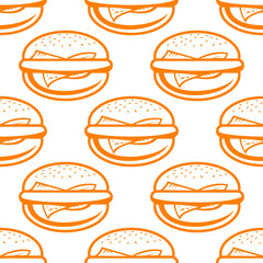 Cheeseburger seamless pattern