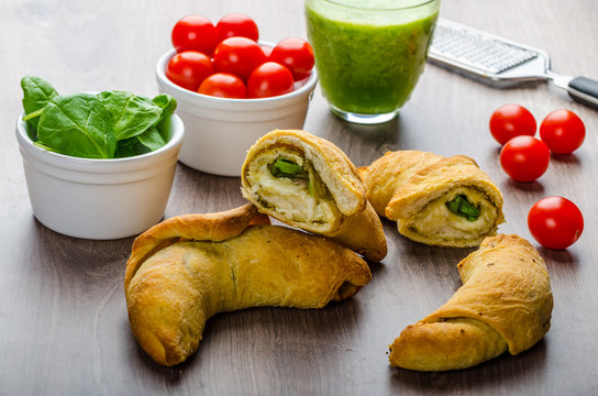 Mini Calzone Roll With Herbs And Cheese