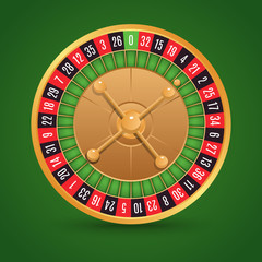 Realistic roulette isolated