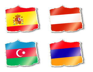 flags of the world, vector illustration