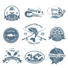 Fototapeta premium Fishing label set