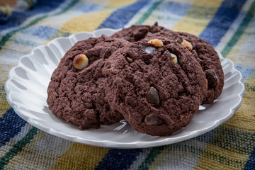 Plate Of Chocolate Chip Cookies