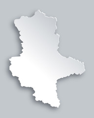 Obraz premium Karte von Sachsen-Anhalt