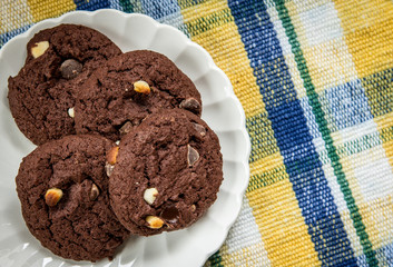 Plate Of Chocolate Chip Cookies