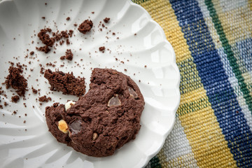 Plate Of Chocolate Chip Cookies