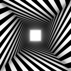 black and white square spiral