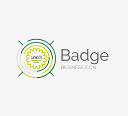 Thin line neat design logo, premium quality stamp