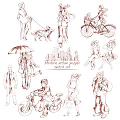 Urban people sketch