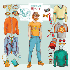 Hipster boy set