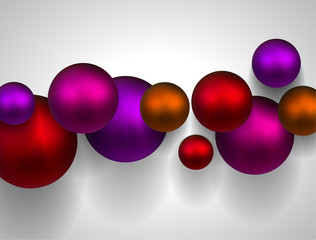 3D concept illustration consisting of colorful balls. Vector tem