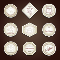 Restaurant label set