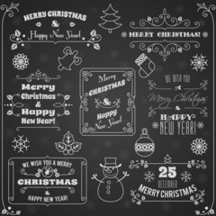 Christmas labels chalkboard set