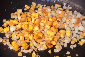 Fried vegetable dice